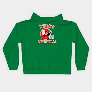 Surprised Santa 80s Profile Helmet Kids Hoodie